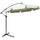 Ombrellone da Giardino Decentrato Ø265x265 cm in Metallo e Poliestere Beige