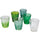 Set 6 Bicchieri Acqua Cancun Greenery in Vetro VdE Tivoli 1996 Verde