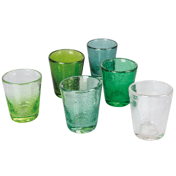 Set 6 Bicchieri Acqua Cancun Greenery in Vetro VdE Tivoli 1996 Verde prezzo