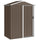 Casetta Box Porta Attrezzi da Giardino 136x87x179 cm Superficie 1.1m² con Porta Scorrevole Bloccabile in Acciaio Marrone