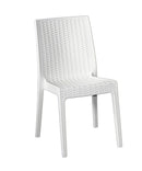 Sedia da Giardino 55x46x85 cm in Polipropilene Bianca