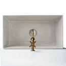 Lavello da Giardino Senza Rubinetto 53x29,5x14 cm in Calcestruzzo Delfi-G Grigio