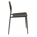 Sedia da Giardino Vega Impilabile 42x53x80 h cm in Acciaio Taupe
