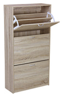 Mobile Scarpiera 3 Ante 60x24x116 cm in Legno Truciolare Sonoma
