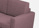 Divano 2 Posti 152x85x85 cm Yasel in Tessuto Prugna