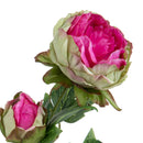 Set 6 Rami Artificiali Peonia per 2 Fiori 60 cm