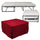Pouf Letto Brandina con Materasso Pieghevole 78x78x47 cm Avalli Contract Rosso