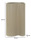 Vaso Frankfurt 21x12x36 cm in Ferro Bianco      