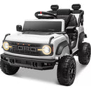 Macchina Elettrica per Bambini 12V Licenza Ford Bronco Raptor con Telecomando Bianco  
