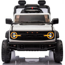 Macchina Elettrica per Bambini 12V Licenza Ford Bronco Raptor con Telecomando Bianco  
