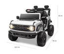 Macchina Elettrica per Bambini 12V Licenza Ford Bronco Raptor con Telecomando Bianco  