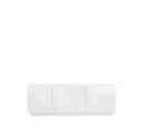 Mobile TV Moderno 3 Ante Jupiter 182x44x63 cm Bianco laccato lucido