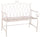 Panchina 2 Posti da Giardino 104x55x95,5 cm in Metallo Ragusa Bianca
