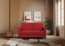 Divano 2 Posti 158x85x85 cm Karay in Tessuto Rosso