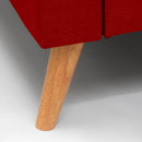 Divano 3 Posti 181x79x84 cm in Tessuto Rosso