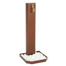 Fontana da Giardino Design a Colonna Ovale Rubinetto in Ottone e Base con Ciottoli Corten