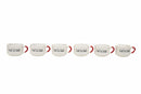 Set 6 Tazzine 90 ml in Porcellana Villa d'Este Home Tivoli Caffeomanzia Love Cynical Mood