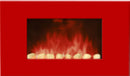 Camino Elettrico da Parete Effetto Fiamma 2000W CheminArte Red Line Rosso