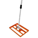 Rastrello Livellante Estensibile 50x32x125-195 cm Livellatrice in Acciaio Arancione 