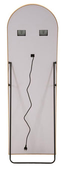 Specchio da Terra LED Simple Arco 50x3x160 cm in Alluminio e Specchio Oro      