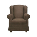 Poltrona Bergere 103x87x84 cm in tessuto marrone
