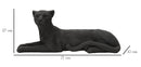 Statua Leopardo Sdraiato Nero 38x12,5x15,3 cm in Poliresina