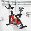 Spin Bike Indoor Allenamento Aerobico con Display a LED Nero e Rosso 
