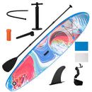 SUP Tavola Gonfiabile 300x76x15 cm con Pagaia Zaino e Accessori Blu e Bianco