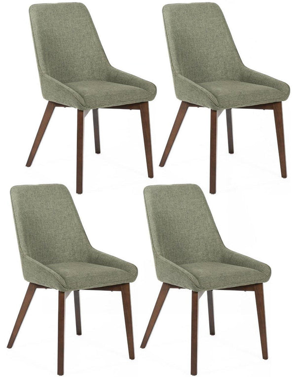 Set 4 Sedie 62x49,5xH87 cm in Tessuto Vera Verde sconto