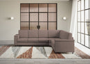 Divano Angolare 6 Posti 286x246x85 cm Marrak in Tessuto Talpa