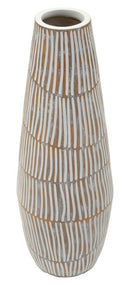 Vaso Resina Hanoi Ø17x47 cm in Resina Bianco effetto lavato      