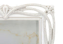 Cornice Ribbon 21,8x1,6x26,8 cm in Resina e Vetro Argento      