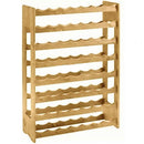 Cantinetta Scaffale Portabottiglie 67x25x100 cm 56 Bottiglie in Legno Chiaro      