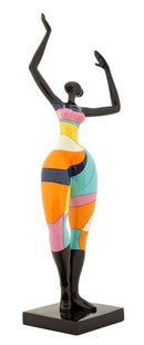 Decorazione Donnina Dance Rubic 12,5x10x38 cm in Resina Multicolor      