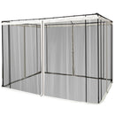 Zanzariera per Gazebo Tende di Ricambio Universale 302x207 cm con Cerniere Nero/Beige