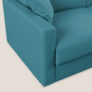 Divano Letto 3 Posti 206x92x96 cm in Tessuto Azzurro