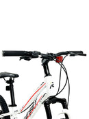 Bicicletta Mountain Bike per Bambini Unisex 20" MTB Phoenix 7V in Acciaio Bianco
