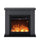 Camino Elettrico da Pavimento 99x88,3x25 cm Effetto Fiamma 1500W Sined Asciano Grigio