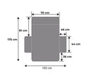 Copridivano double face 1 posto 70x170 cm in Tessuto Trapuntato Marrone