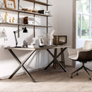 Set 2 Gambe Tavolo a X 80x4x72 cm in Acciaio Nero