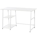 Scrivania da Ufficio 120x60x76 cm in Legno e Acciaio Bianco