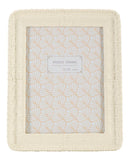 Cornice Bamboo Style 20,5x2x25,5 cm in Resina e Vetro Crema      