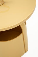 Tavolinetto Portagiornali Iris Crema Ø44x43 cm in Polipropilene Crema      