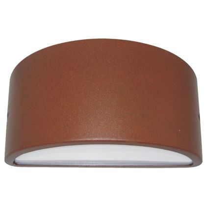 sconto Lampada Applique Mezza Luna Chiusa Colore Corten per Esterno Linea Umbe Sovil