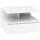 Comodino Sospeso per Camera da Letto 35x32x22,5 cm con Cassetto in Legno Bianco