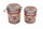 Set 2 Pouf Contenitore Tondo in MDF Crema