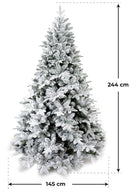 Albero di Natale Artificiale Innevato  Priapo Verde Varie Misure