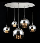 Lampada pendente Pendant in Metallo Fermi Nickel