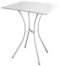 Tavolino da Giardino 60x60x72 cm in Acciaio Bauer Luna Bianco