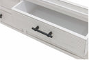 Consolle 4 Cassetti 90x38x78 cm in Legno Soriani Bianco Anticato